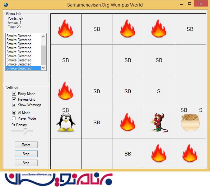 پروژه هوش مصنوعی دنیای هیولا (سی شارپ)