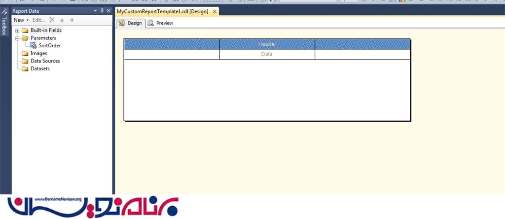 ایجاد قالب سفارشی در SSRS