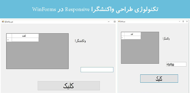 تکنولوژی طراحی واکنشگرا Responsive در WinForms