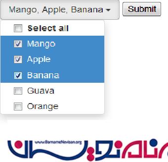 استفاده از CheckBox در DropDownList
