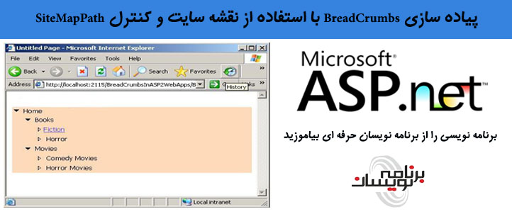 پیاده سازی BreadCrumbs با استفاده از نقشه سایت و کنترل SiteMapPath 