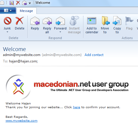 ارسال  ایمیل با استفاده از MvcMailer