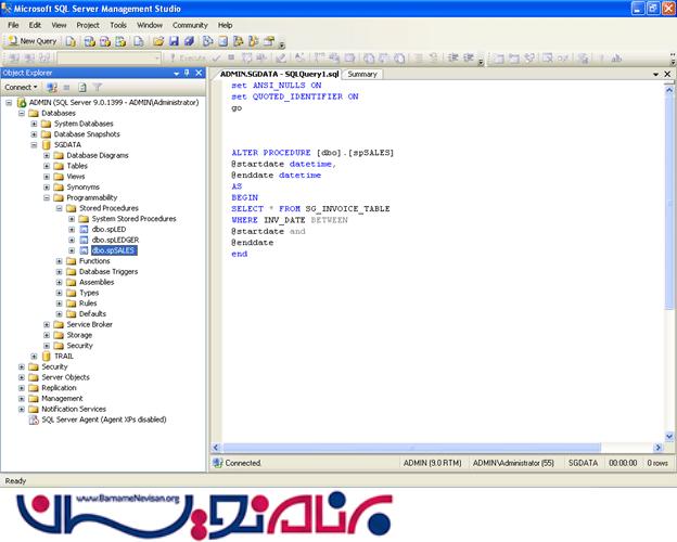 نحوه ایجاد و استفاده از Stored Procedure  در NET.