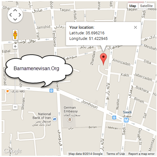 نمایش موقعیت کاربر روی نقشه توسط GeoLocation API