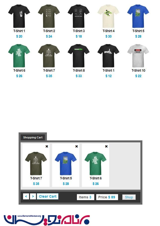 پیاده سازی سبد خرید با جی کوئری و قابلیت Drag & Drop در Asp.Net