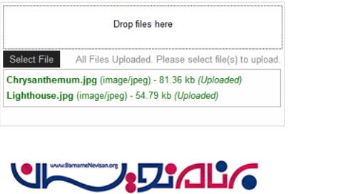 آپلود چندیدن فایل  در   Asp.Net با امکان Drag and Drop