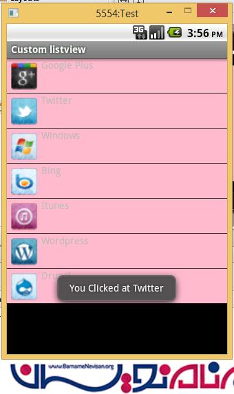  listview سفارشی در اندروید