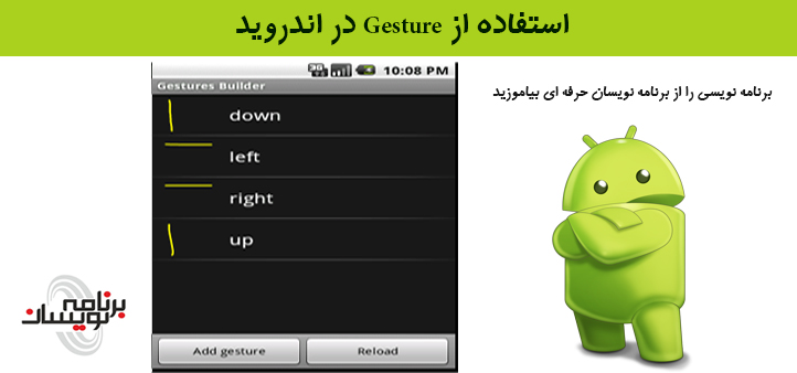 استفاده از Gesture در اندروید