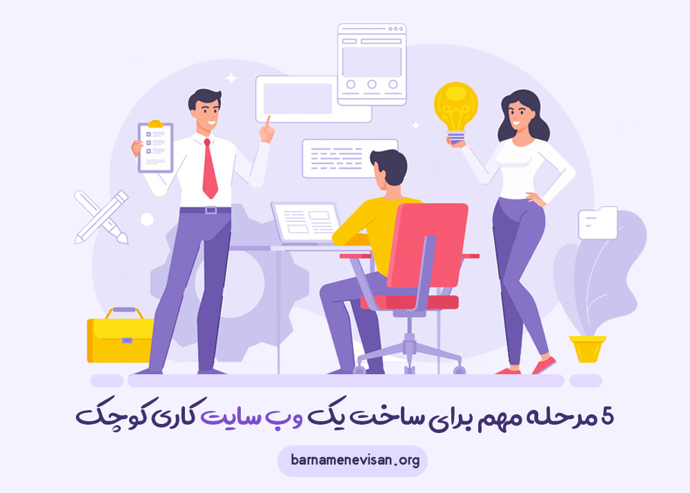 5 مرحله مهم برای ساخت یک وب سایت کاری کوچک