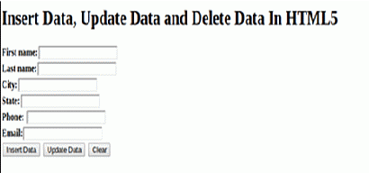 Insert ، Update و Delete کردن داده در HTML۵