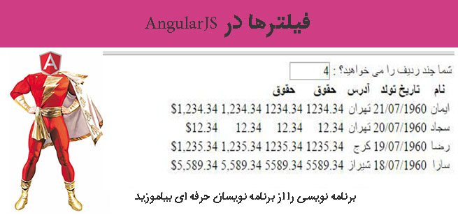 فیلترها در AngularJS