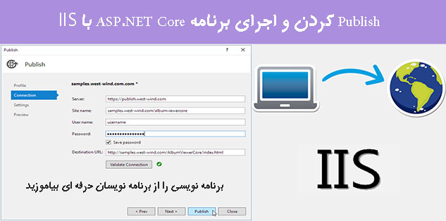 Publish کردن و اجرای برنامه ASP.NET Core با IIS Publish کردن و اجرای برنامه ASP.NET Core با IIS