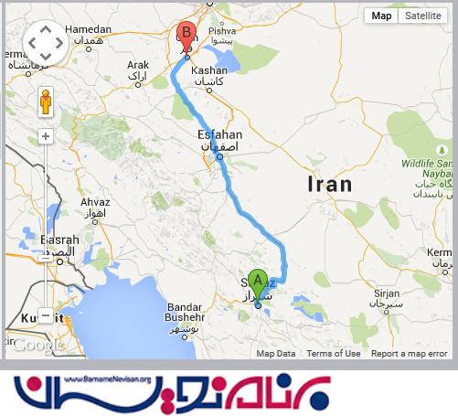 بدست آوردن مسافت با استفاده از Googel Map