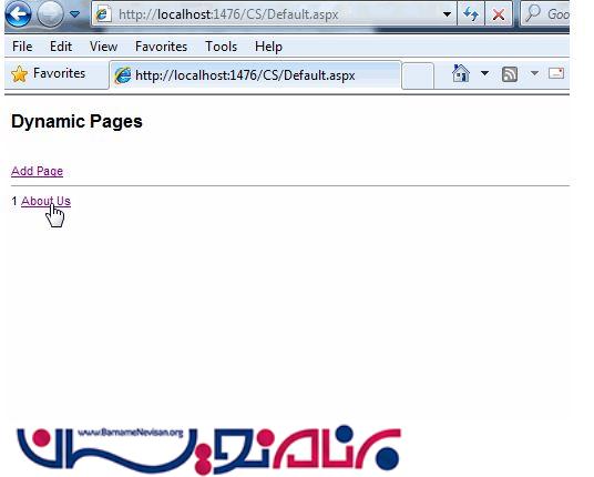 ساخت صفحه به صورت داینامیک در Asp.net