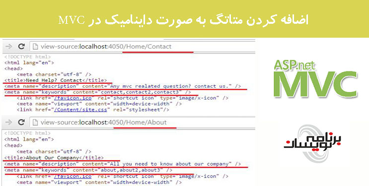 اضافه کردن متاتگ به صورت داینامیک در MVC اضافه کردن متاتگ به صورت داینامیک در MVC