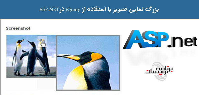 بزرگ نمایی تصویر با استفاده از jQuery  درASP.NET 