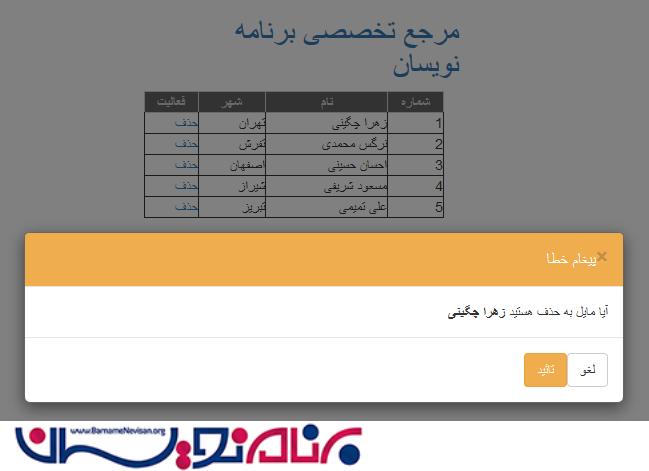 نحوه ایجاد Boot Strap Confirm Box در ASP.NET Web forms