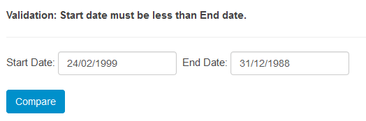 مقایسه کردن تاریخ ها در قالب dd/mm/yy با استفاده از Compare Validator