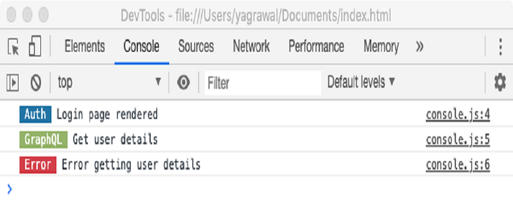  کنسول جاوا اسکریپت 